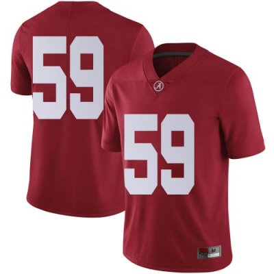 Men's Alabama Crimson Tide #59 Jake Hall Crimson Limited NCAA College Football Jersey 2403THUH5